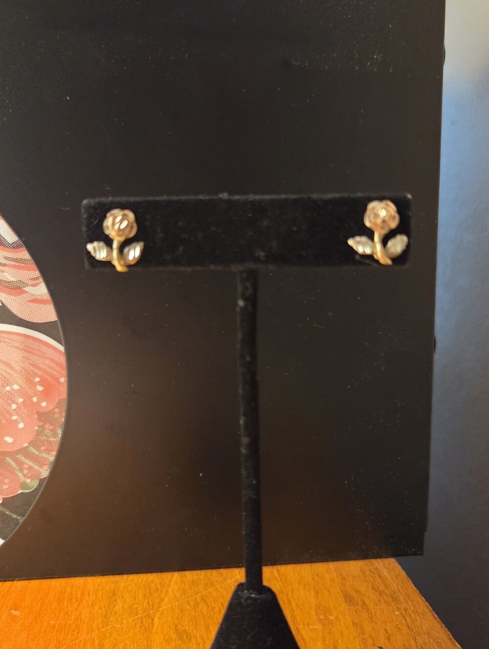Vintage Michael Anthony Tri-color 10k Gold Rose Studs